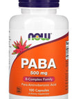 NOW Foods PABA 500 mg 100 Capsules