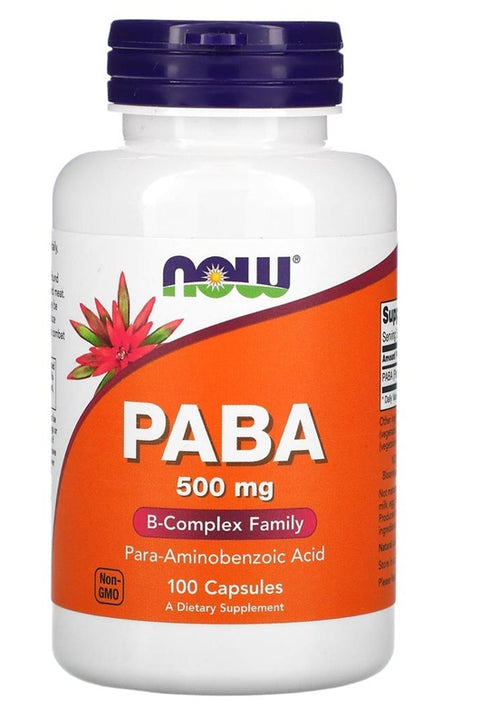 NOW Foods PABA 500 mg 100 Capsules