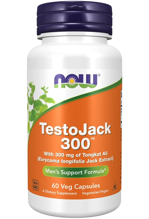 NOW Foods Tongkat Ali TestoJack 300 300 mg 60 Veg Capsules