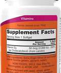 NOW Foods Vitamin D3 50 mcg 2000 IU 30 Softgels