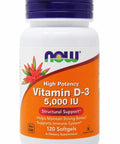 NOW Foods Vitamin D3 High Potency 5000 IU 120 Softgels