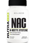 NutraBio NAC N-Acetyl Cysteine 600 mg 90 Veggie Capsules