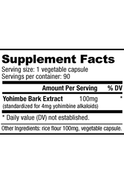 Nutrabio Labs Yohimbine 100 mg 90 Capsul