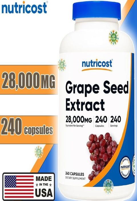 Nutricost Grape Seed Extract Kalp koruyucu + Tansiyon + Kan dolaşımı