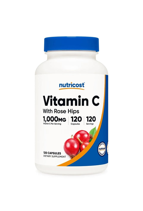 Nutricost Vitamin C with Rose Hips 120 Capsules