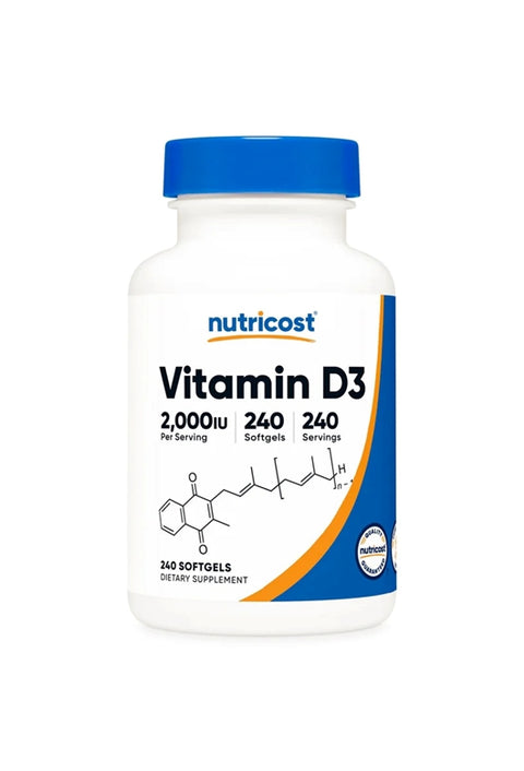 Nutricost Vitamin D3 VİTAMİN 2000UI 240 Softgels