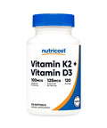 Nutricost Vitamin K2 + Vitamin D3 5000UI 120 Softgels