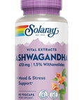 Solaray Ashwagandha 470 mg 60 Vegetarian Capsules