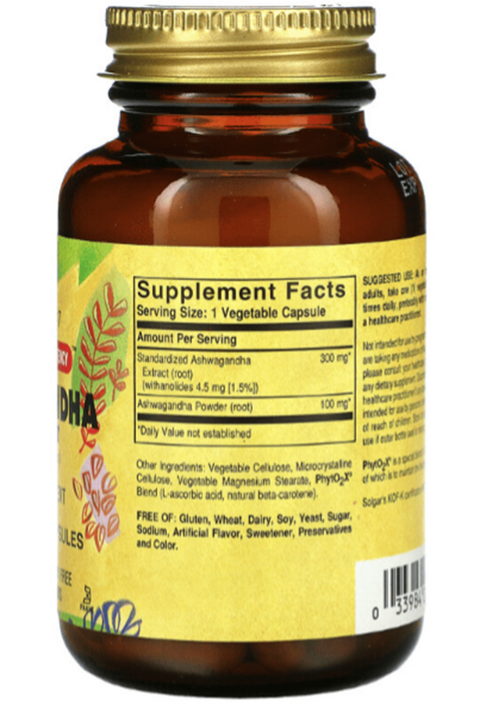 Solgar Ashwagandha Root Extract 60 Kapsül