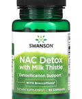 Swanson Nac Detox With Milk Thistle With Broccophane 60 Kaps