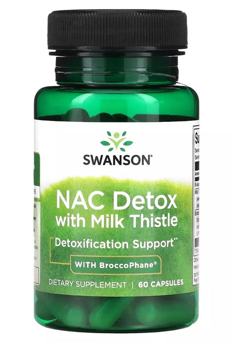 Swanson Nac Detox With Milk Thistle With Broccophane 60 Kaps