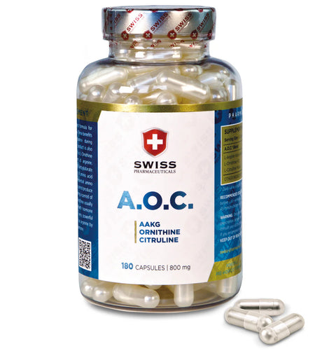 Swiss AOC (Arginine AKG +L-Ornitin HCL +Citrulline malate) 180 Kapsül