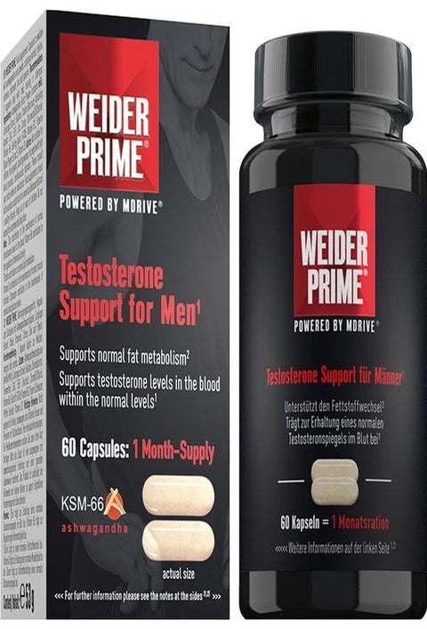 WEIDER PRIME Testosterone Testo Booster For Men KSM66 Ashwagandha