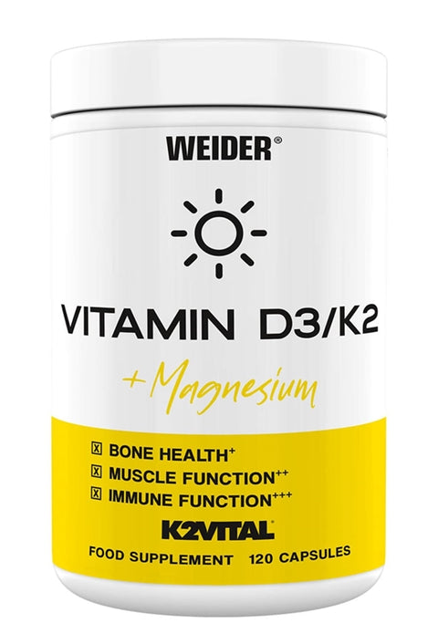 WEIDER Vitamin D3 K2 Magnesium – 120 caps